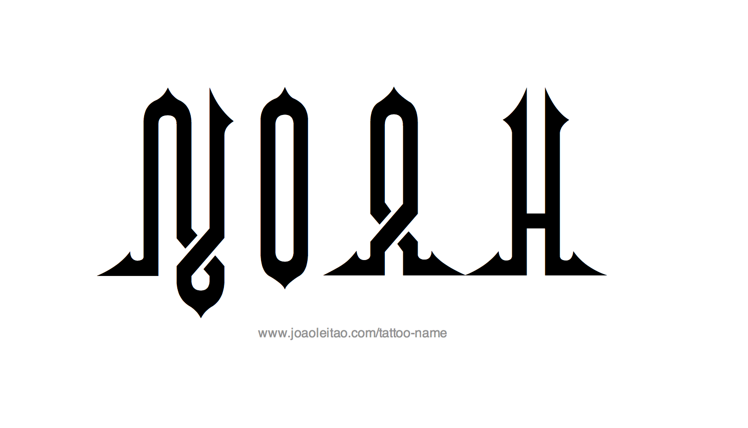 Noah Name Tattoo Designs